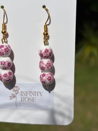 Image 2 of Pink Blossom Drop Earrings