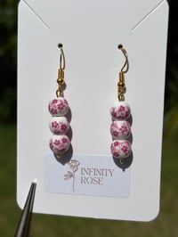 Image 3 of Pink Blossom Drop Earrings