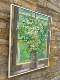 Image 5 of Daisies against window in cream jug 63cm x 79cm
