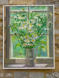 Image 7 of Daisies against window in cream jug 63cm x 79cm