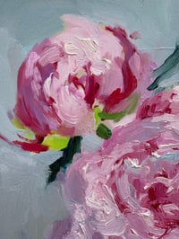 Image 5 of Pink Peonies in glass vase 33cm x 33cm