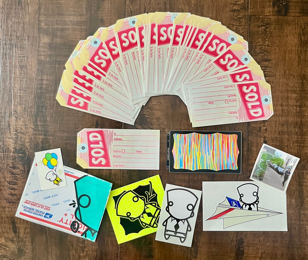 Image of “SOLD Hang Tag” Eggshell Sticker Blanks 40