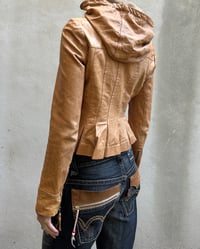 Image 14 of HOODED LEATHER JACKET