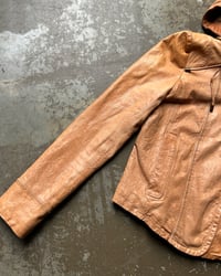 Image 6 of HOODED LEATHER JACKET
