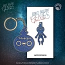 Image 1 of Eight Billion Genies: Limited Edition Genie Cosmic Blue Keychain & Enamel Pin Set!