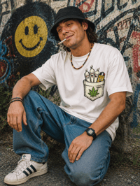 Image 2 of Spliff Head Stoner T Shirt by Wezo