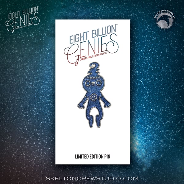 Image of Eight Billion Genies: Limited Edition Genie Cosmic Blue Enamel Pin!