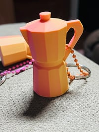 Image 3 of Mini Coffee Maker Keychain | 3D Printed Moka Pot Keychain | Coffee Bag Charm