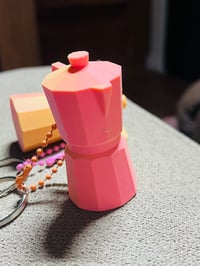 Image 5 of Mini Coffee Maker Keychain | 3D Printed Moka Pot Keychain | Coffee Bag Charm