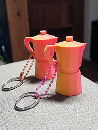 Image 6 of Mini Coffee Maker Keychain | 3D Printed Moka Pot Keychain | Coffee Bag Charm