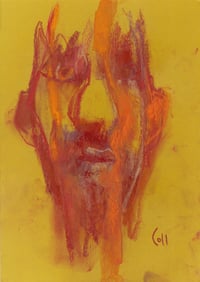 Image 2 of To Contemplate - Sketchbook Drawing in Soft Pastels on Paper 