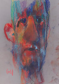 Image 2 of A Reading - Sketchbook Drawing in Soft Pastels on Paper 