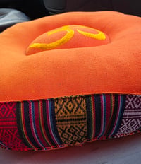 Image 2 of Om Embroidered Meditation Cushion
