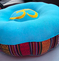Image 4 of Om Embroidered Meditation Cushion