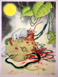 “Freedom no. 1” rice paper painting