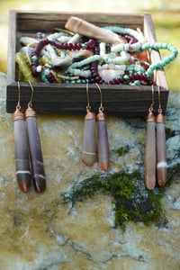 Image 1 of Pacific Haze- Earrings (sea urchin spikes)