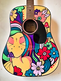 Image 2 of Some Kind of Mushroom - Painted Acoustic Guitar 