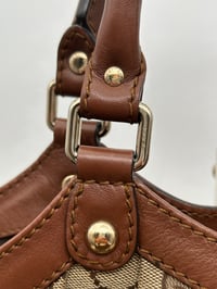 Image 2 of Gucci Sukey GG Canvas Brown Leather Bag