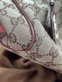 Image 5 of Gucci Sukey GG Canvas Brown Leather Bag