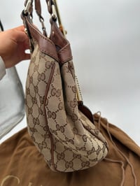 Image 8 of Gucci Sukey GG Canvas Brown Leather Bag