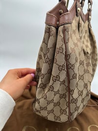 Image 7 of Gucci Sukey GG Canvas Brown Leather Bag