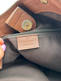 Image 16 of Gucci Sukey GG Canvas Brown Leather Bag