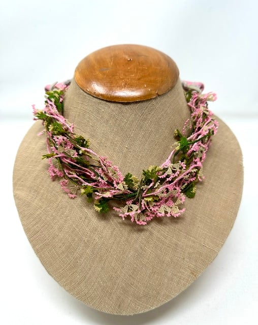 Oya Flower Garland Necklaces- Pink Mix- One of A Kind - Image 4 of 7