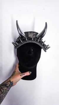 Image 2 of Chrome Horn Visor - Acid wash