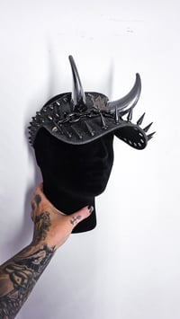 Image 3 of Chrome Horn Visor - Acid wash