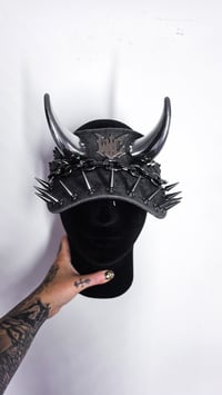 Image 4 of Chrome Horn Visor - Acid wash