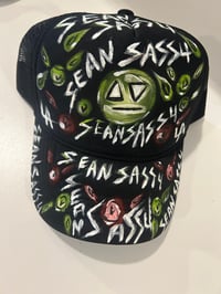 Image 1 of Hand Painted trucker hat by Sean Sassu aka fella 