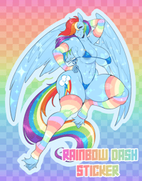 Dashie Holo Sparkle Sticker