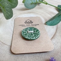 Image 4 of Decorative 28mm Green Ceramic Button
