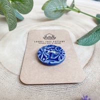 Image 3 of Decorative 28mm Blue Ceramic Button