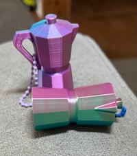 Image 2 of 1 Mini Coffee Maker Keychain | 3D Printed Moka Pot Keychain | Coffee Bag Charm