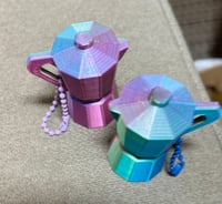 Image 3 of 1 Mini Coffee Maker Keychain | 3D Printed Moka Pot Keychain | Coffee Bag Charm
