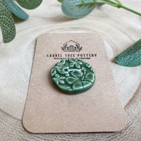 Image 3 of Decorative 28mm Green Ceramic Button.
