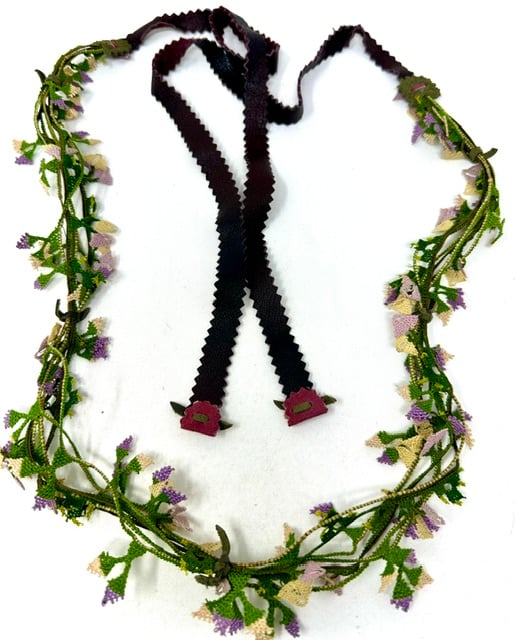 Oya Flower Garlands- Long with Ties - Image 2 of 3