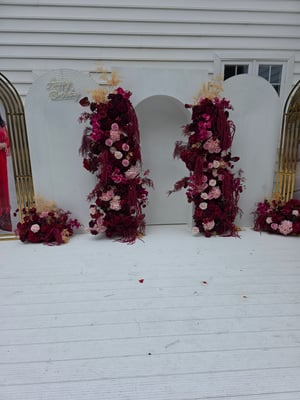 Image of Backdrop flowers -  Burgundy Flowers  