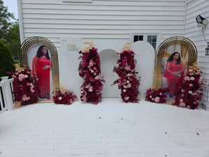 Image of Backdrop flowers -  Burgundy Flowers  