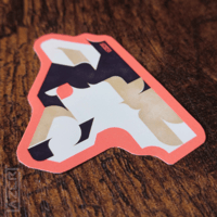 Image 4 of Tiled Wolf - Stickers