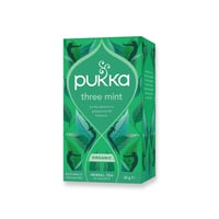 Pukka Organic Three Mint Peppermint Tea 20 Herbal Tea Bags 32g