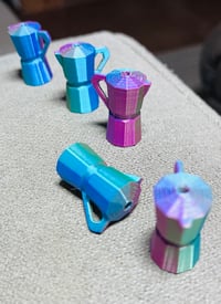 Image 3 of 1 Mini Coffee bead | 3D Printed Moka Pot Keychain | Coffee Bag Charm, beaded pen