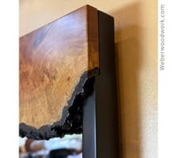 Image 5 of Live Edge Mirror with Shelf - Cherry Burl