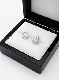 Moon Push Back Moissanite Earrings