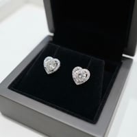 Heart Push Back Moissanite Studs