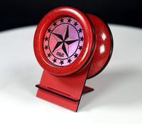 Image 1 of Holographic Texas Star Art on a Maple yo-yo...#2026-090