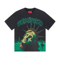 Image 1 of Godspeed T-shirt  green and black