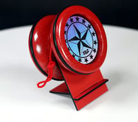 Image 5 of Holographic Texas Star Art on a Maple yo-yo...#2026-090
