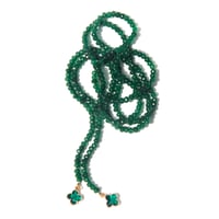 Emerald Jade Lariat - faceted
